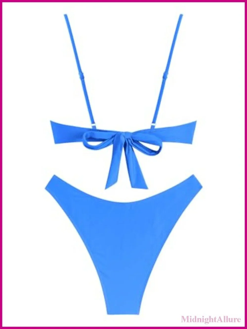 Women's High Cut Bikini Set Underwire Triangle Top Thong Bottom Removable Pads